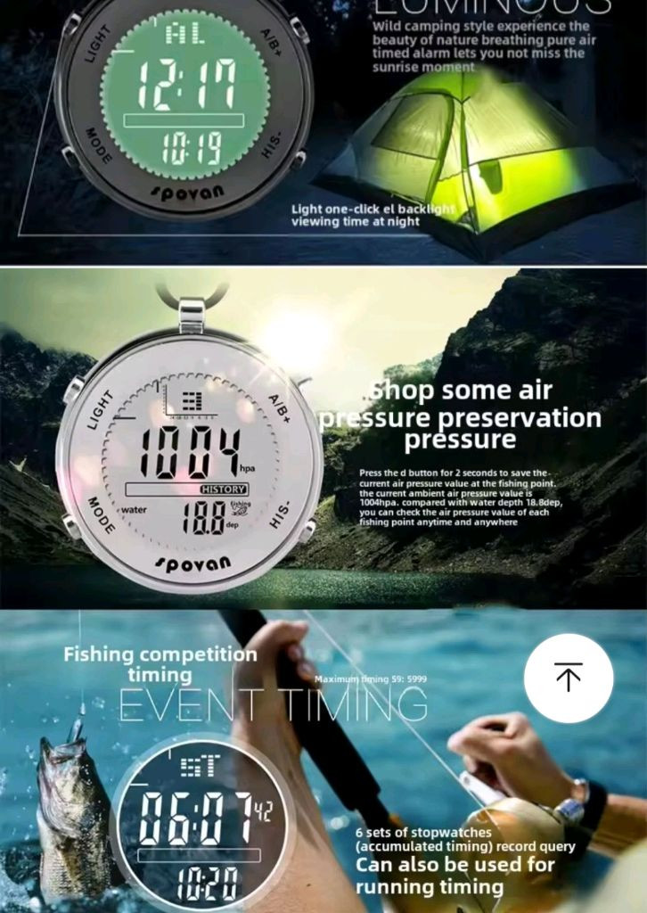 spovan 방수디지털 다기능시계 이미지