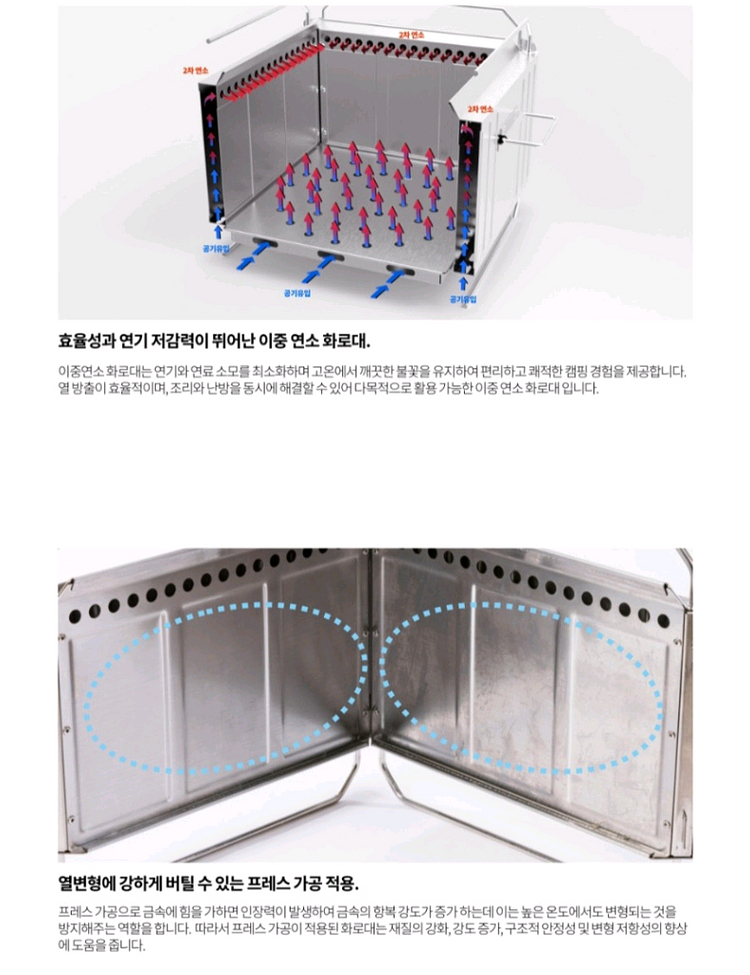 코베아 컨테이너 화로대 이중연소--3