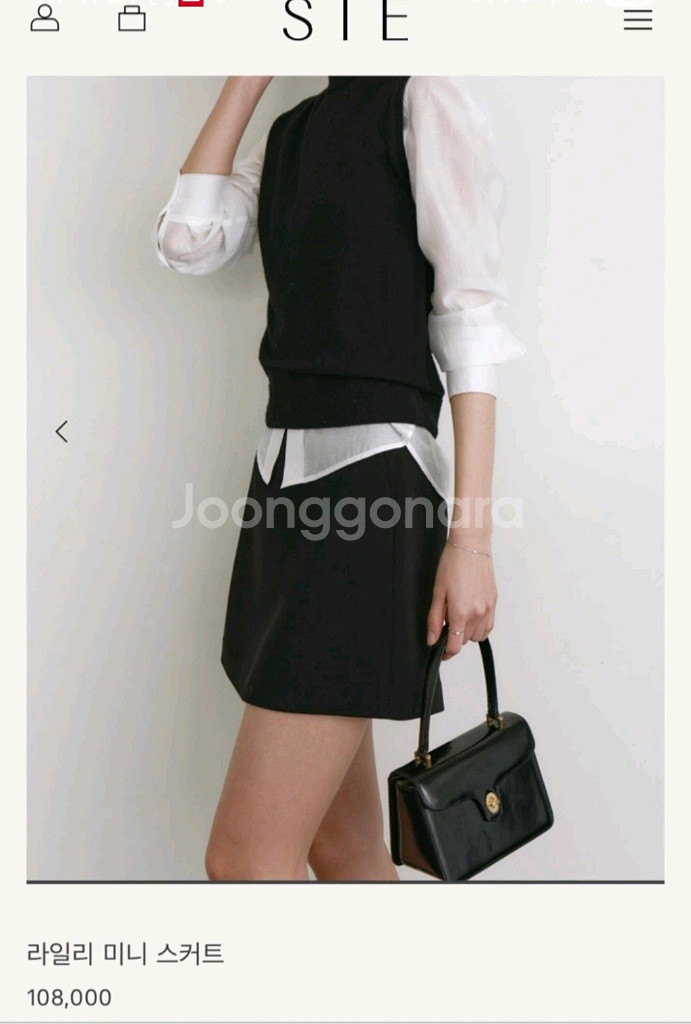 시에 라일리 미니 스커트 블랙 s--1