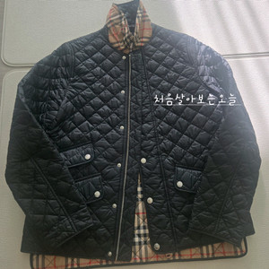 버버리 키즈 퀼팅 누빔자켓 블랙 14y(성인착용가능)