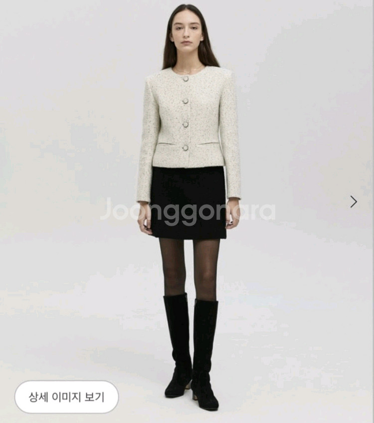 시아 비아 라운드넥 자켓 블랙 믹스 s--0