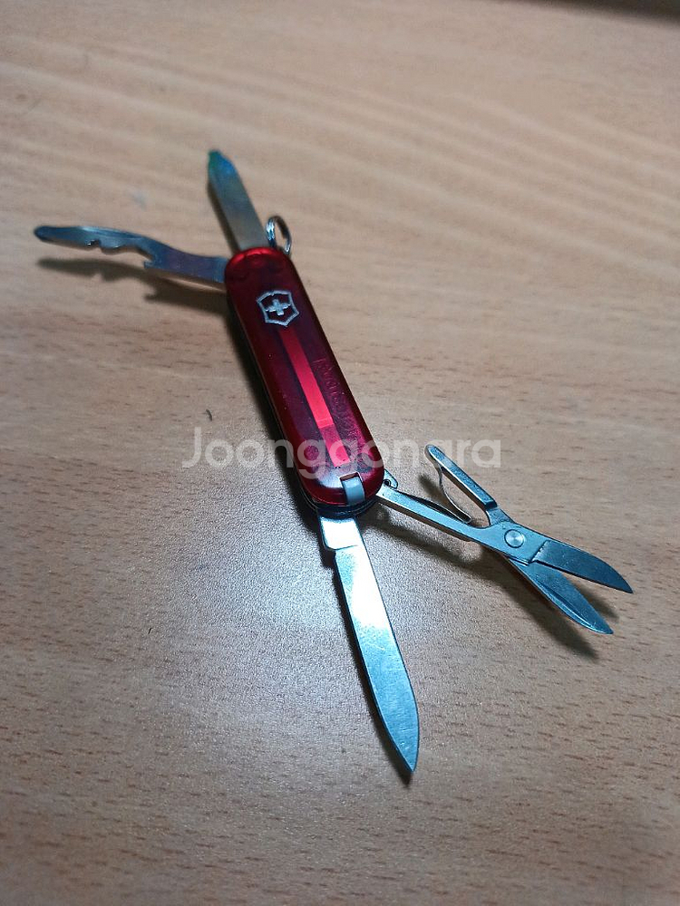 빅토리녹스(SAK) 키체인 멀티툴 매니저 투명레드--2