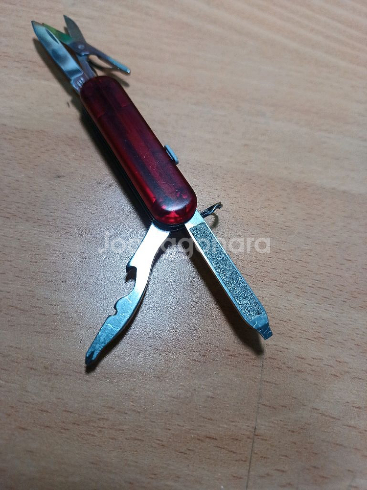 빅토리녹스(SAK) 키체인 멀티툴 매니저 투명레드--5