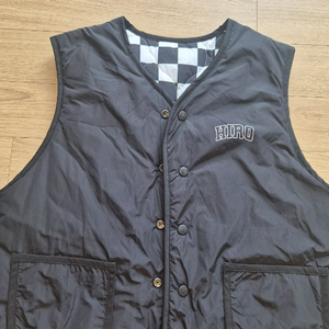 히로 리버시블 체커 베스트 150새것