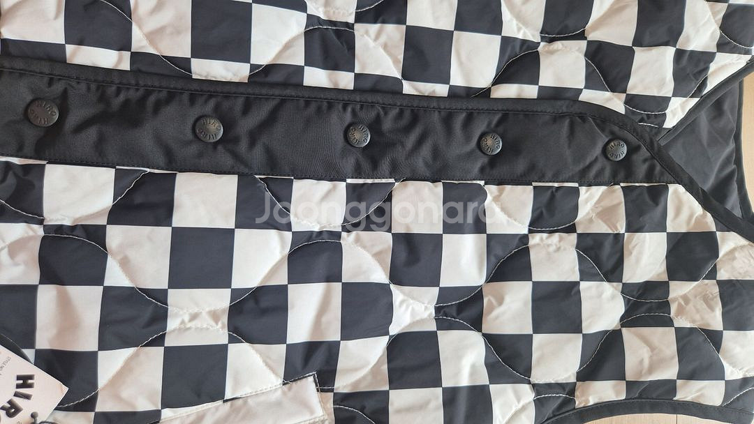 히로 리버시블 체커 베스트 150새것--3