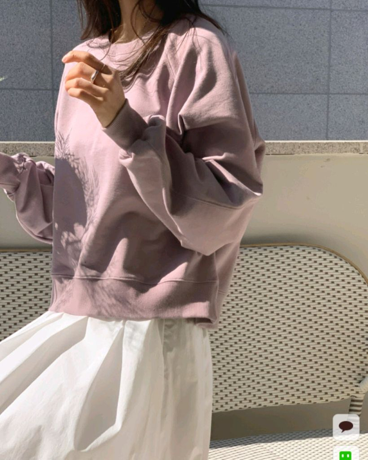 98도씨 OAT 맨투맨 포그라벤더 이미지