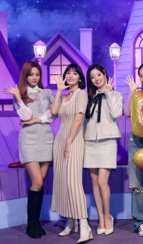 (다현)마쥬 울 트위드 리본 자켓 스커트 치마 셋업세트--2