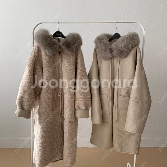 꺌랑 블랙라벨 무스탕 롱 리버시블--3