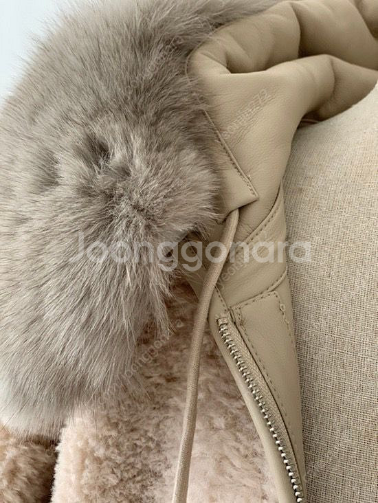 꺌랑 블랙라벨 무스탕 롱 리버시블--7