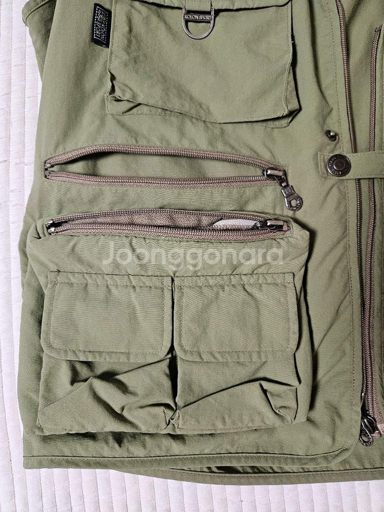 코오롱 지퍼 베스트 등산 조끼 낚시 조끼--1