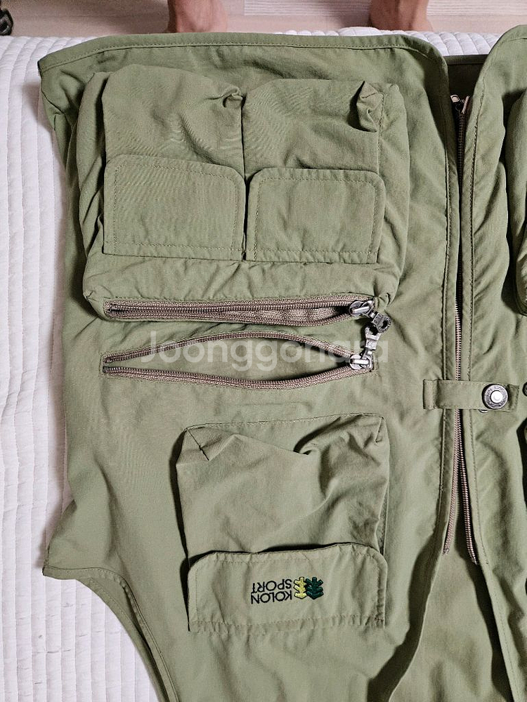 코오롱 지퍼 베스트 등산 조끼 낚시 조끼--4