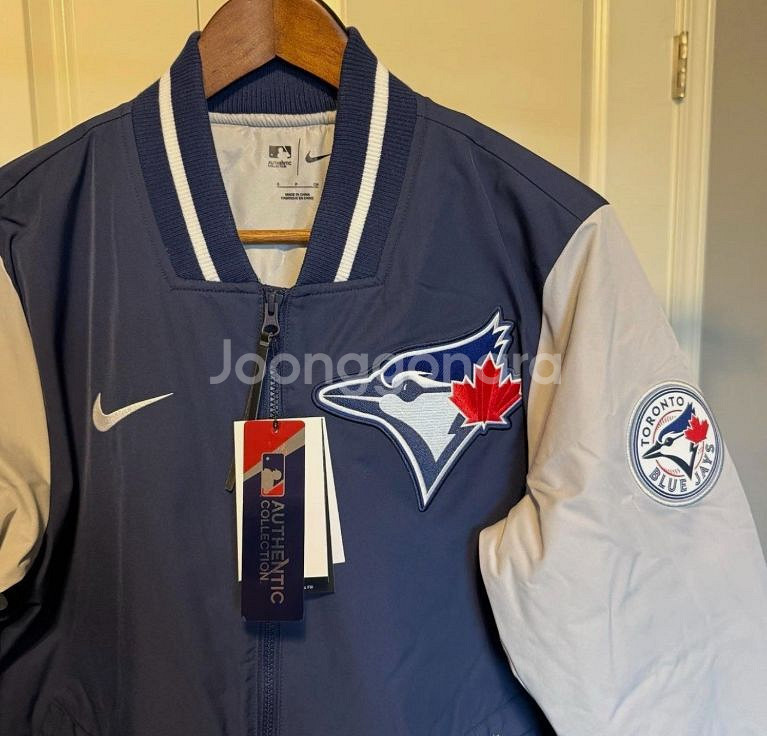 나이키 토론토 블루제이스 덕아웃 롱패딩 점퍼 S(95)--2