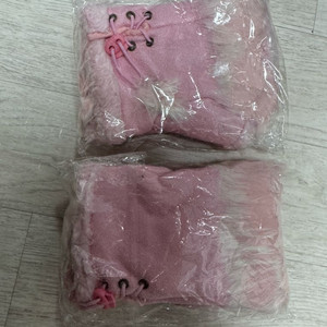 히메갸루 달천 핑크 퍼 코르셋 핸드워머