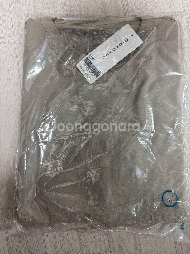 지오다노 솔리드 긴팔 티셔츠 L사이즈 스톤,콜그레이--3