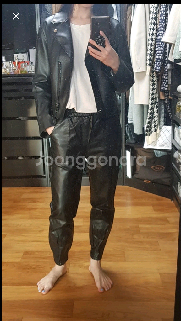 가죽 라이더 자켓--0