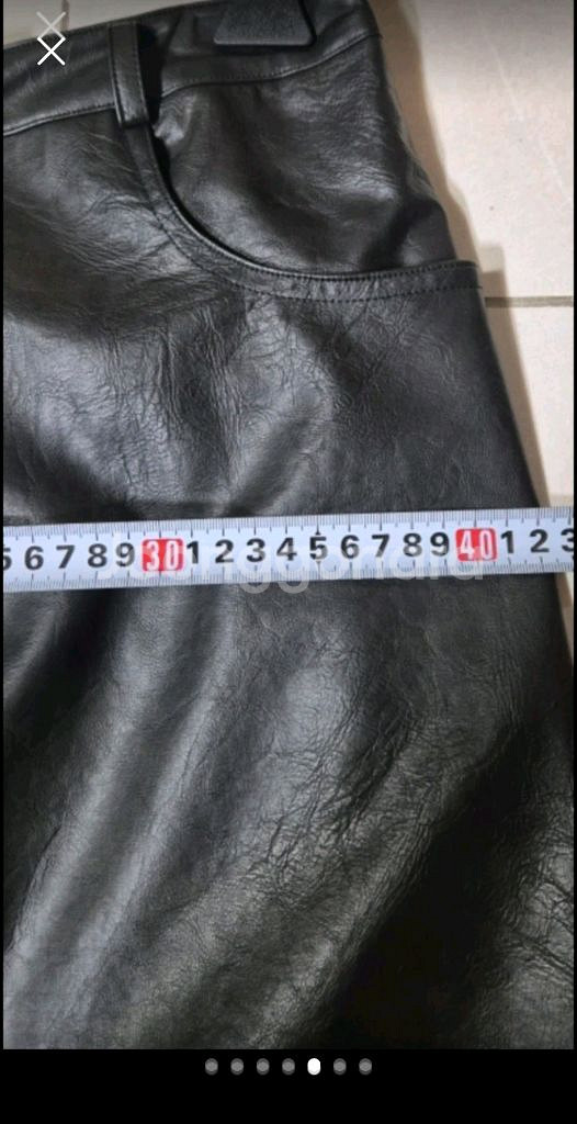 가죽 롱스커트--4