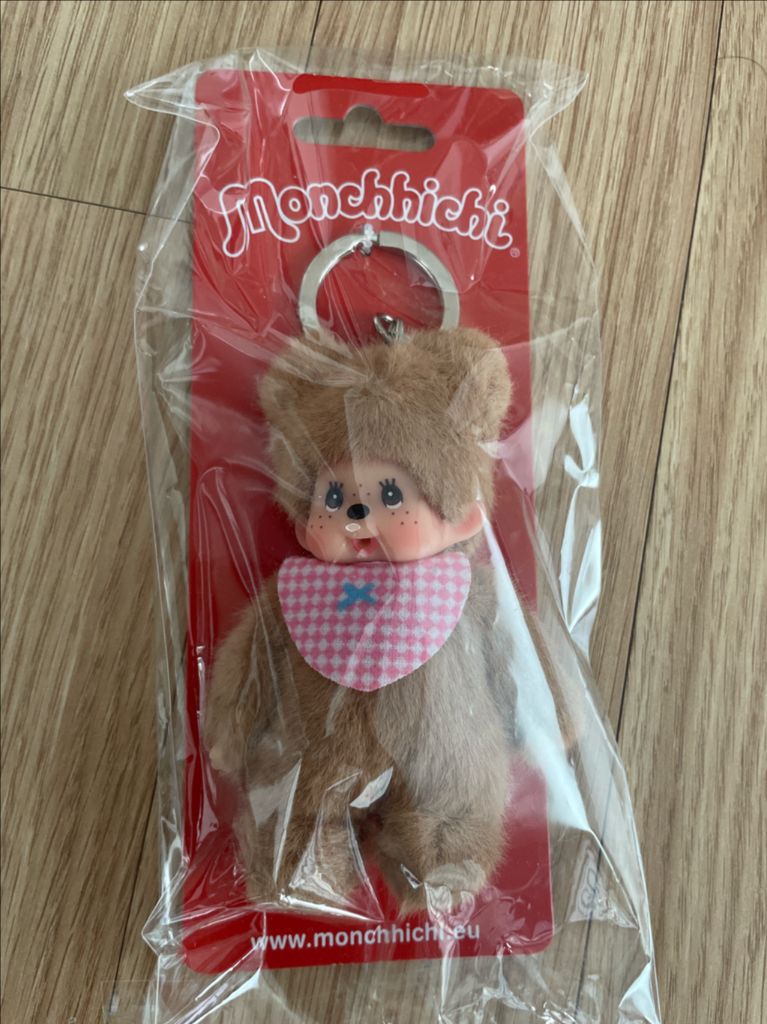 몬치치 베어치치 봉제 인형 키 체인 브라운