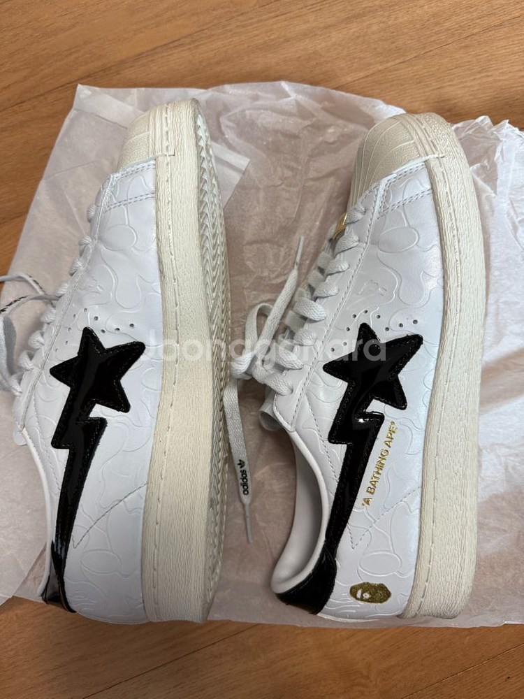 아디다스 x 베이프 슈퍼스타 화이트 (255 )--2