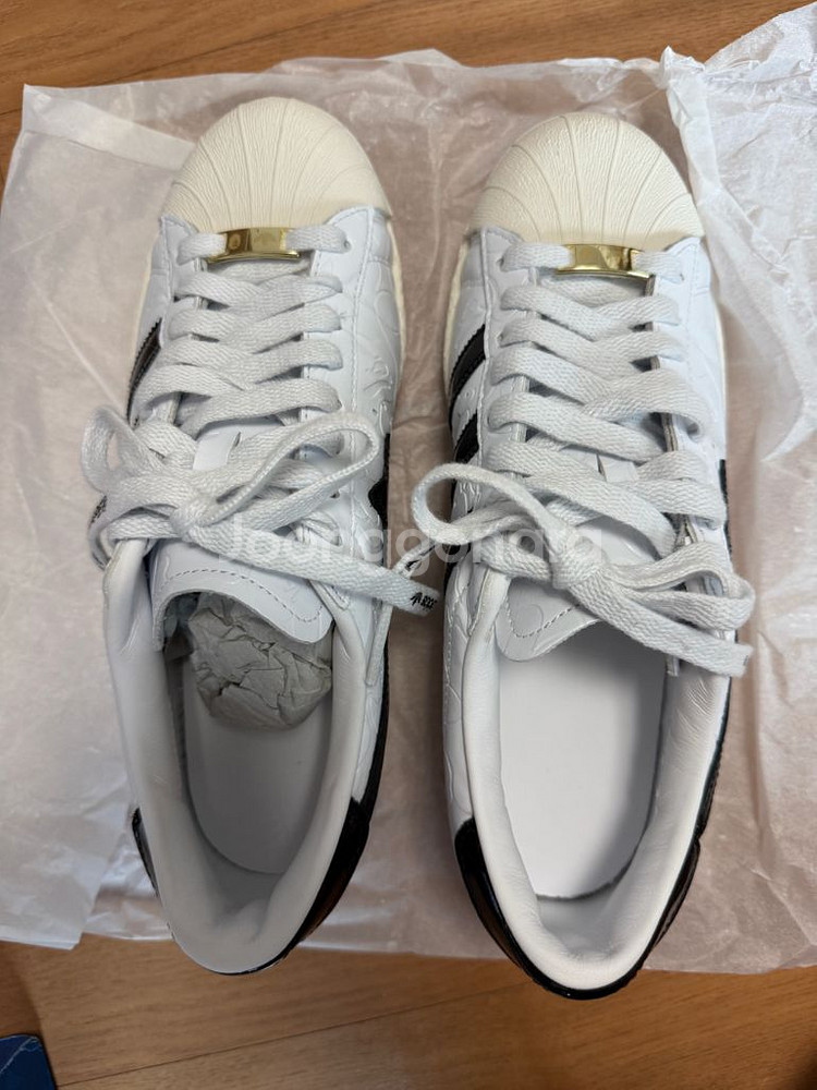 아디다스 x 베이프 슈퍼스타 화이트 (255 )--4