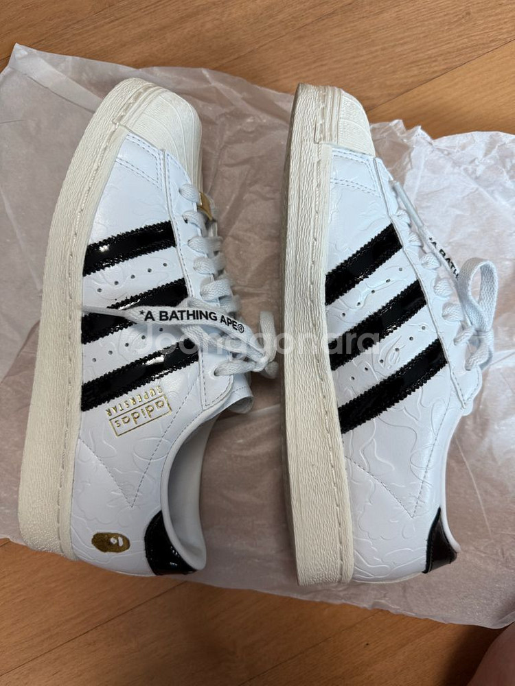 아디다스 x 베이프 슈퍼스타 화이트 (255 )--1