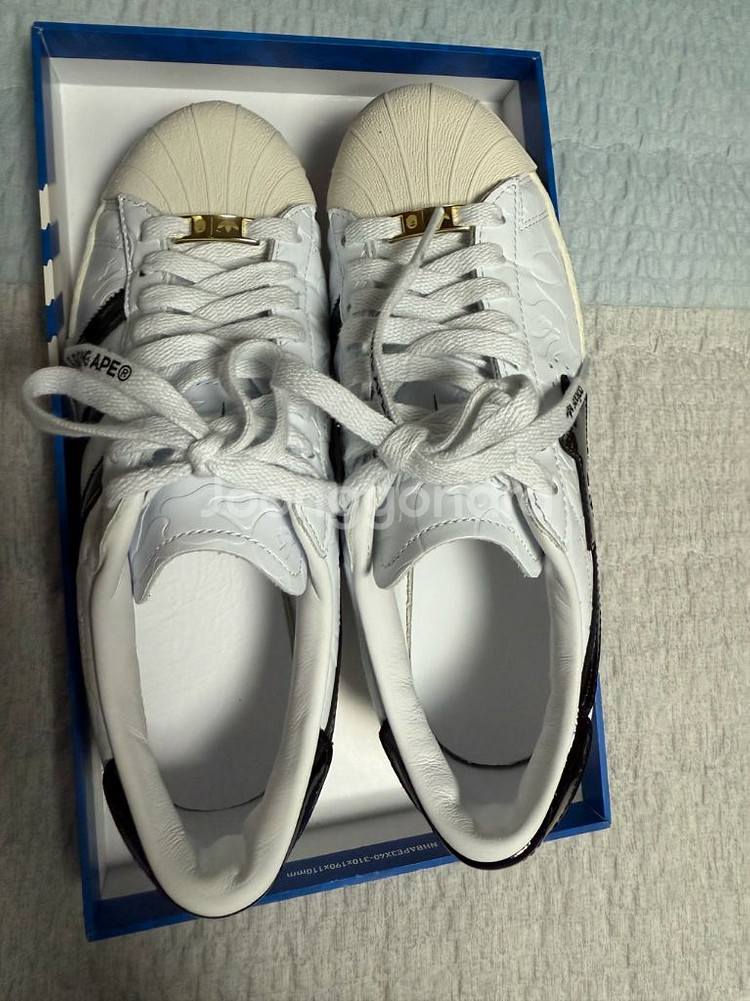 아디다스 x 베이프 슈퍼스타 화이트 (255 )--5