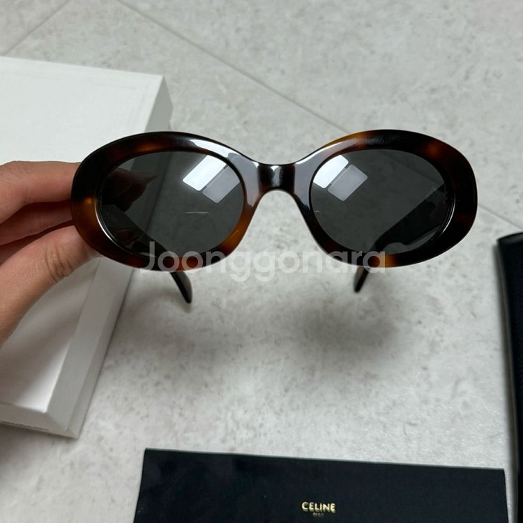 셀린느 아세테이트 트리옹프 01 블론드하바나 선글라스--1