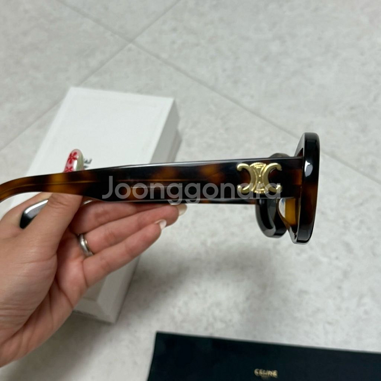 셀린느 아세테이트 트리옹프 01 블론드하바나 선글라스--3