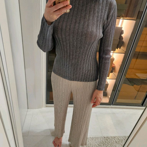 플리츠플리즈 이세이미야케미 립플리츠 베이직하이넥