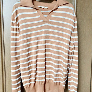 더캐시미어 여성 스트라이프 니트 S