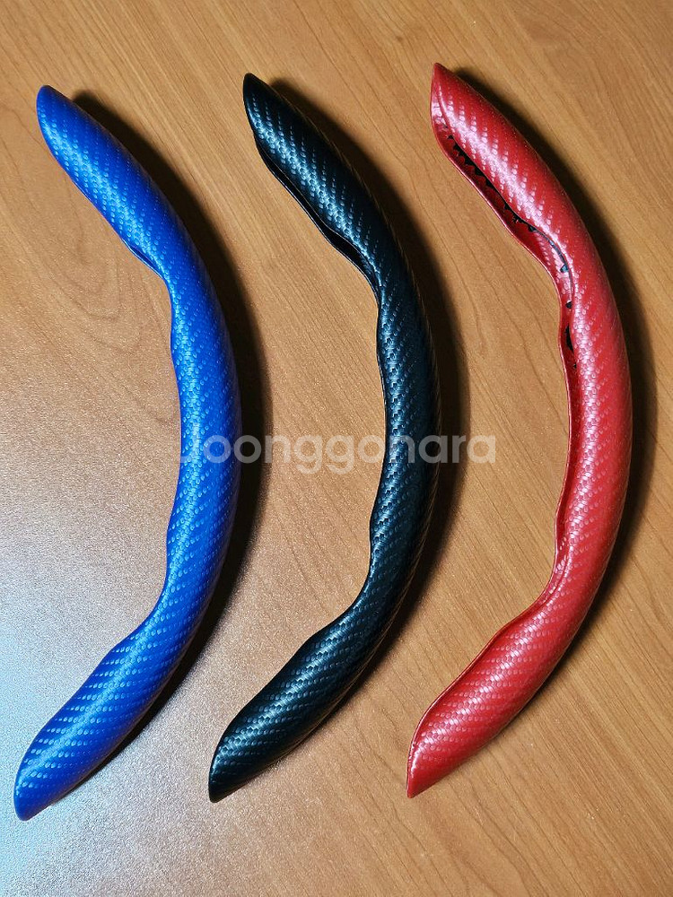 자동차 스티어링휠 카본커버--2