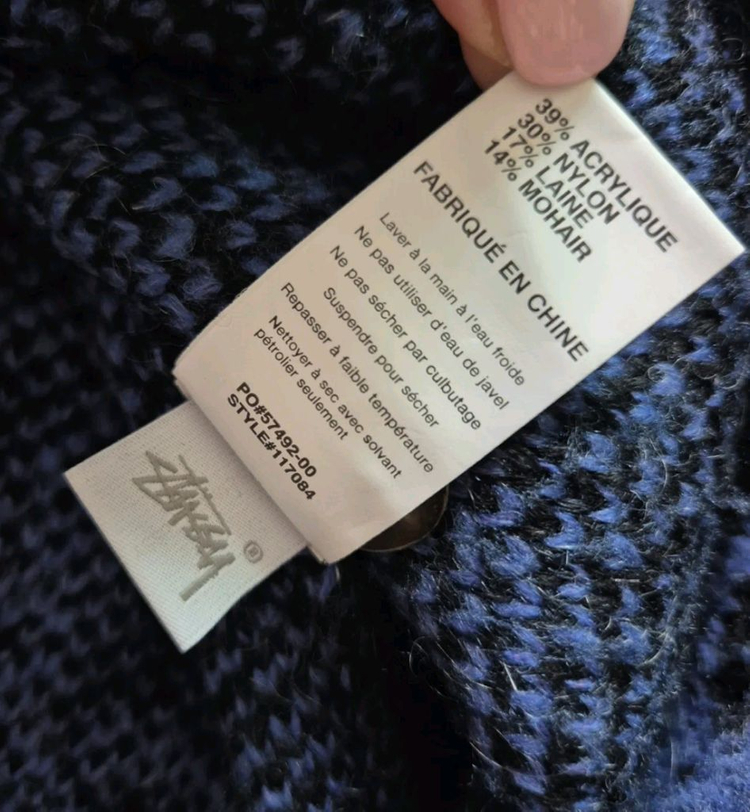 Stussy 스투시 모헤어 마스크 가디건 XL 이미지