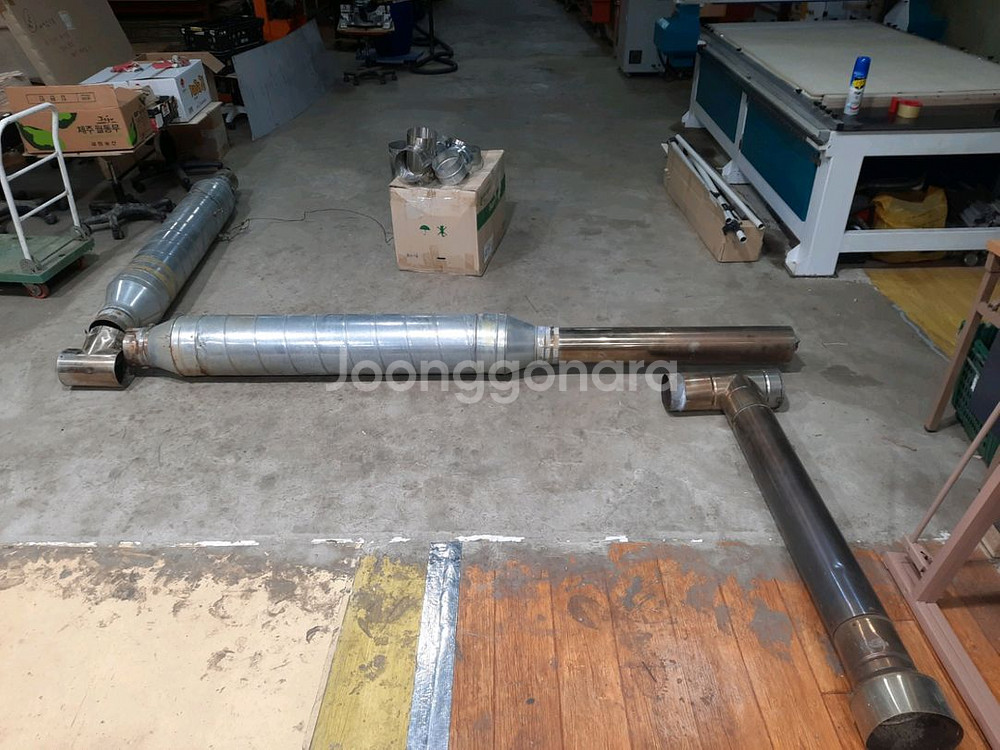 이중 스텐 연통(스텐 150mm/ 스파이럴 250mm--0