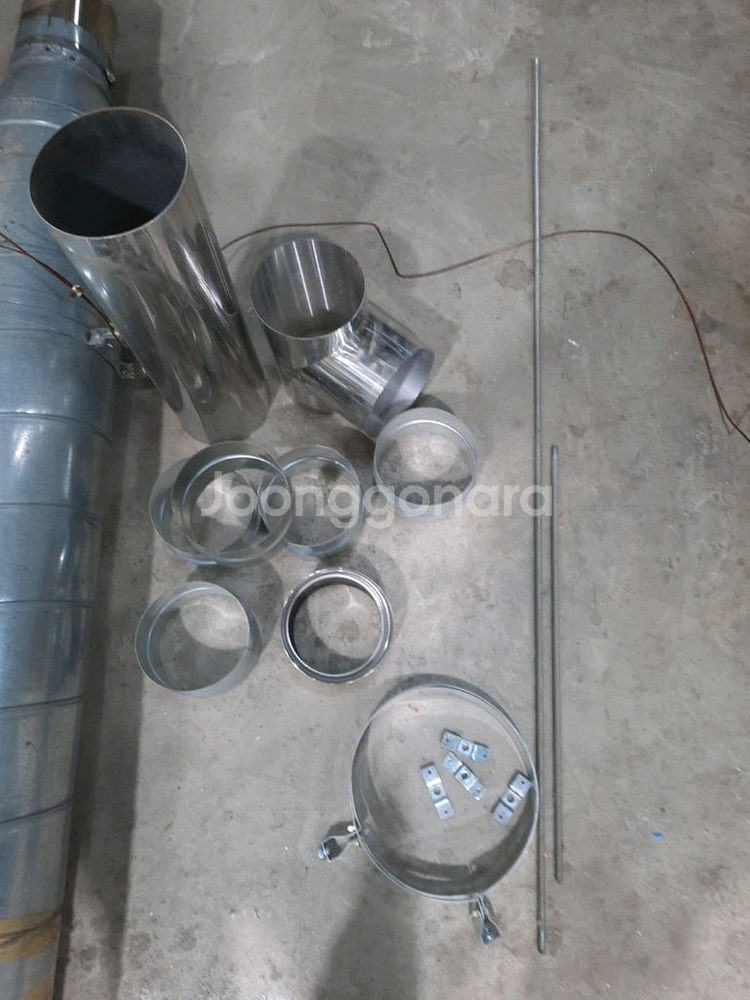 이중 스텐 연통(스텐 150mm/ 스파이럴 250mm--6