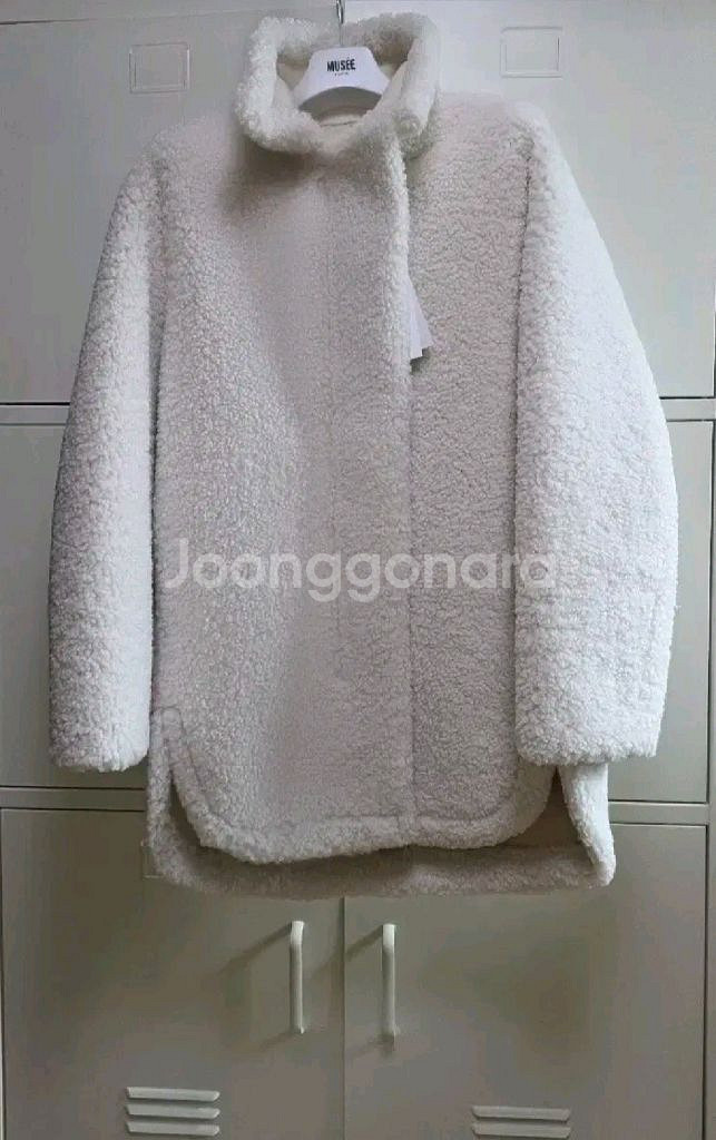 뮤제 리버서블 미들 무스탕 - 아이보리,S--6