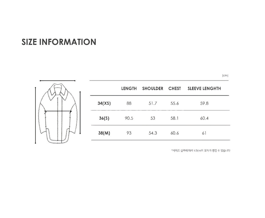뮤제 리버서블 미들 무스탕 - 아이보리,S--4