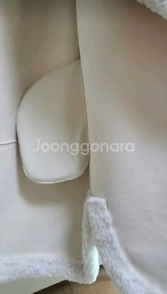 뮤제 리버서블 미들 무스탕 - 아이보리,S--9