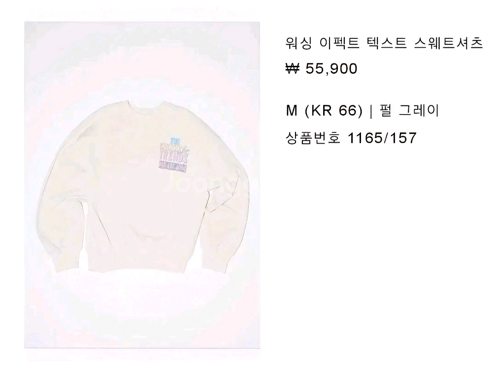 zara 자라 워싱 텍스트 맨투맨 - M(66)--2