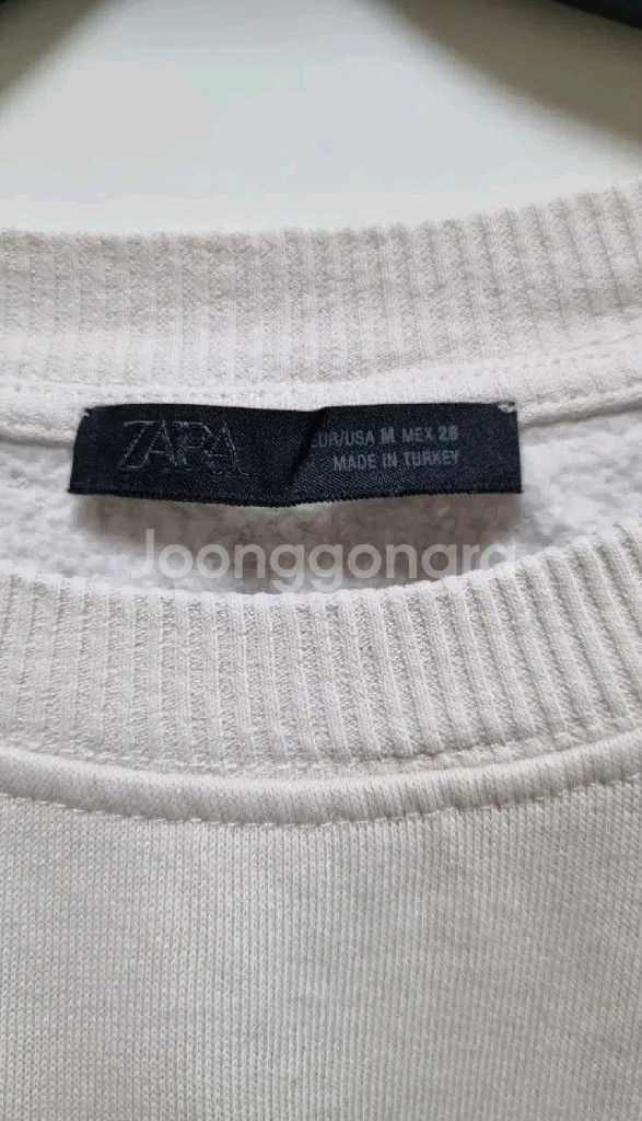 zara 자라 워싱 텍스트 맨투맨 - M(66)--7