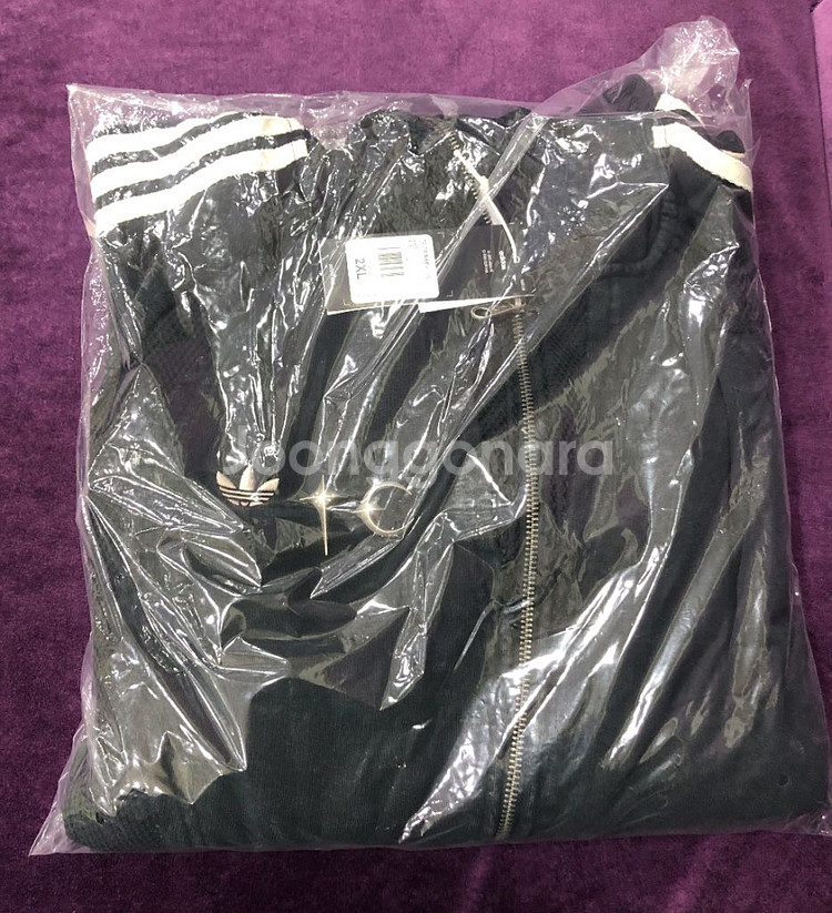 [2XL]아디다스 떠그클럽 스웨트 후드 집업 블랙--0