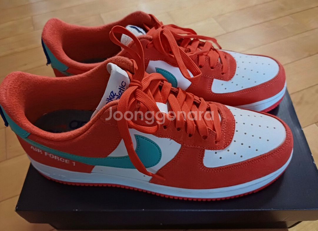 나이키 에어포스1 애슬레틱 클럽 러쉬 오렌지 워시드 틸--4