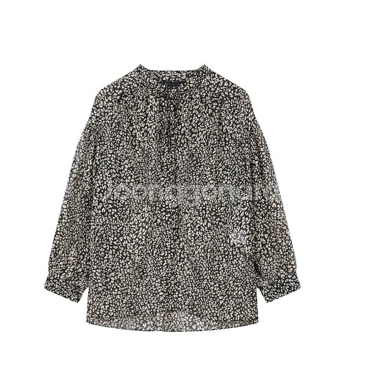 55 vov 보브 레오파드 쉬폰 블라우스--0