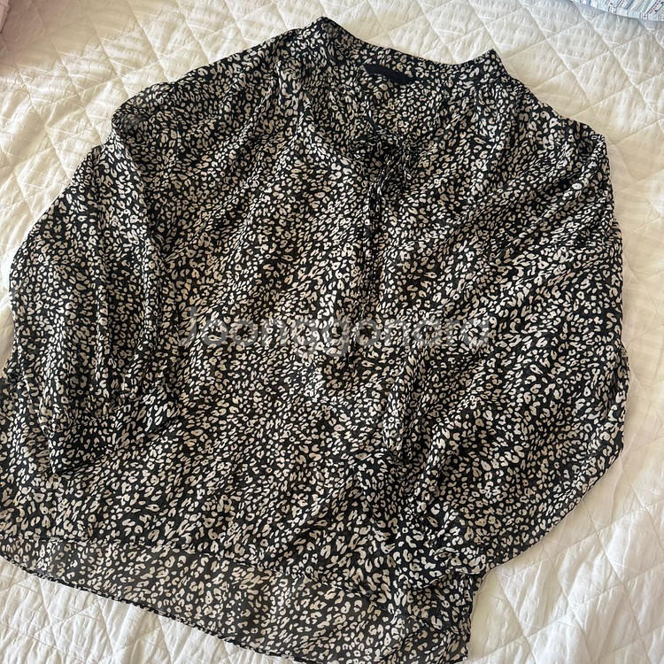 55 vov 보브 레오파드 쉬폰 블라우스--4