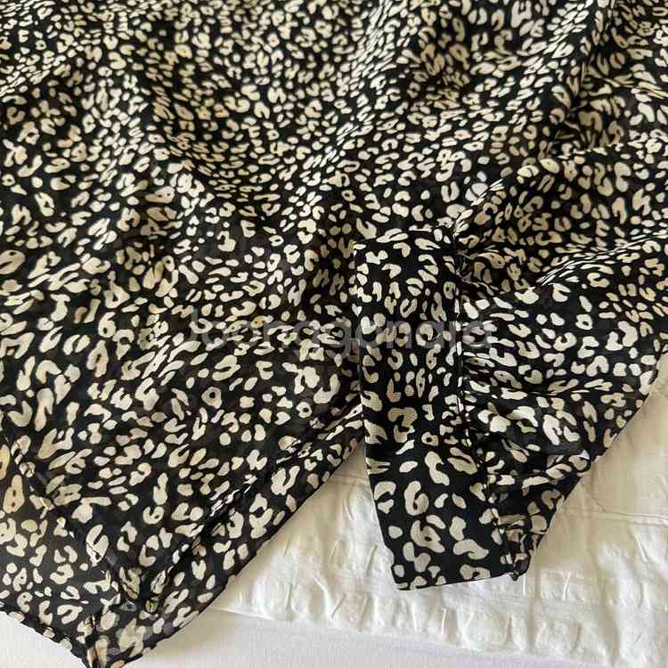 55 vov 보브 레오파드 쉬폰 블라우스--3