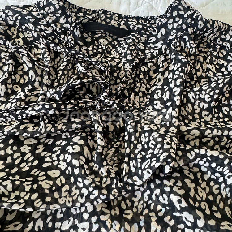 55 vov 보브 레오파드 쉬폰 블라우스--6