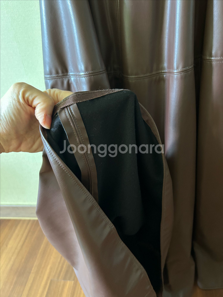 르꼬르망 레더스커트--1