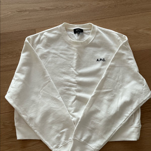 APC 아페쎄 여성 크롭 맨투맨 화이트