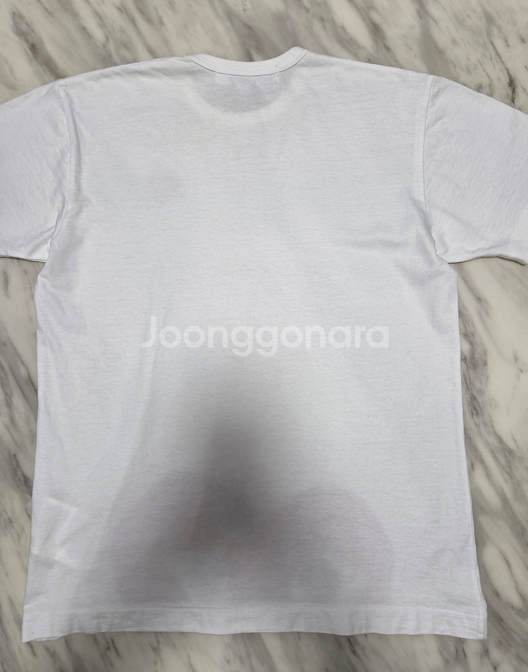 꼼데가르송 레드 엣지 하트 반팔티--1