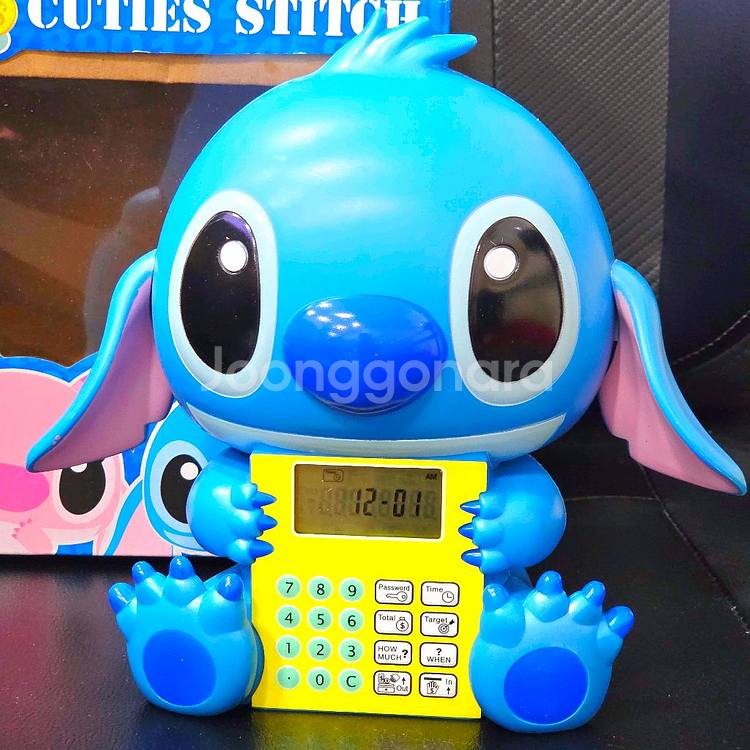 디즈니 정품 스티치 입체 Atm 피규어 저금통--1