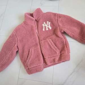 MLB키즈 뽀글이 핑크145사이즈