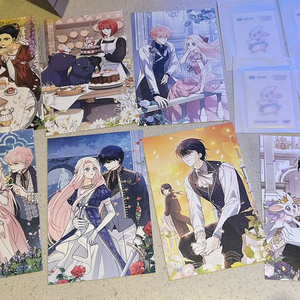 토끼와 흑표범의 공생관계 굿즈 특전 엽서 띠부띠부씰